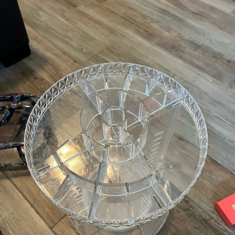 Crystal Clear Rotating Makeup Organizer